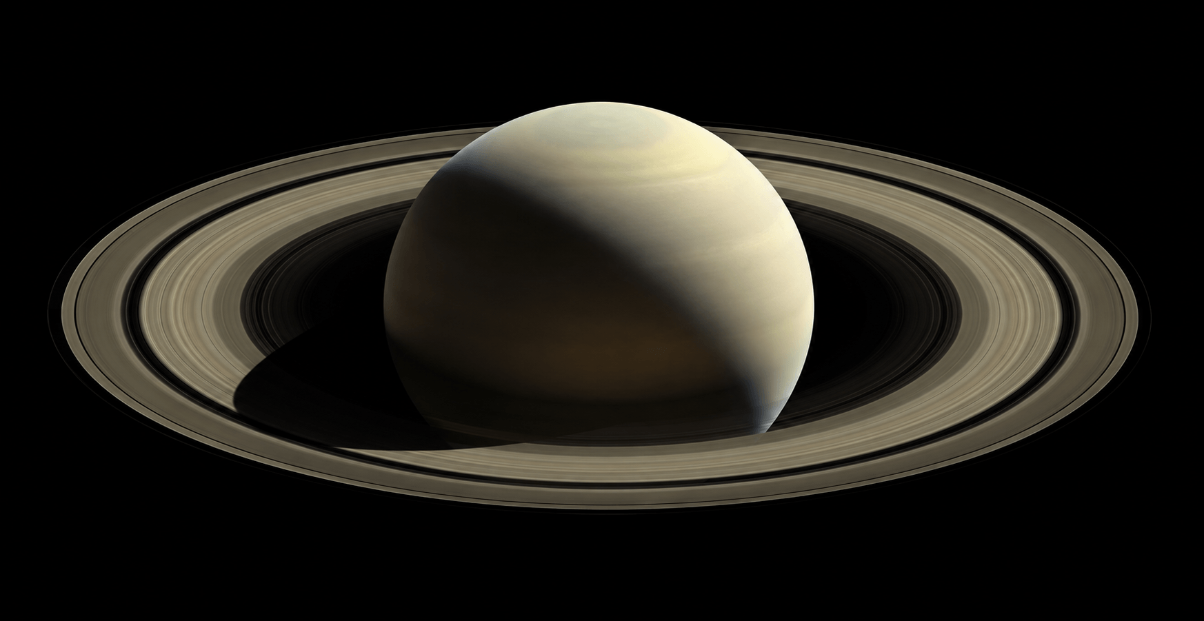 NASA photograph of Saturn and its rings